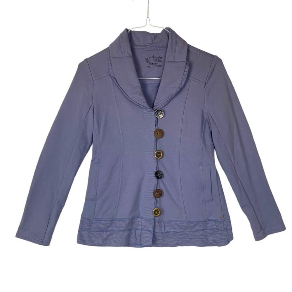 Neon Buddha womens small purple blazer jacket long sleeve lavender boho button